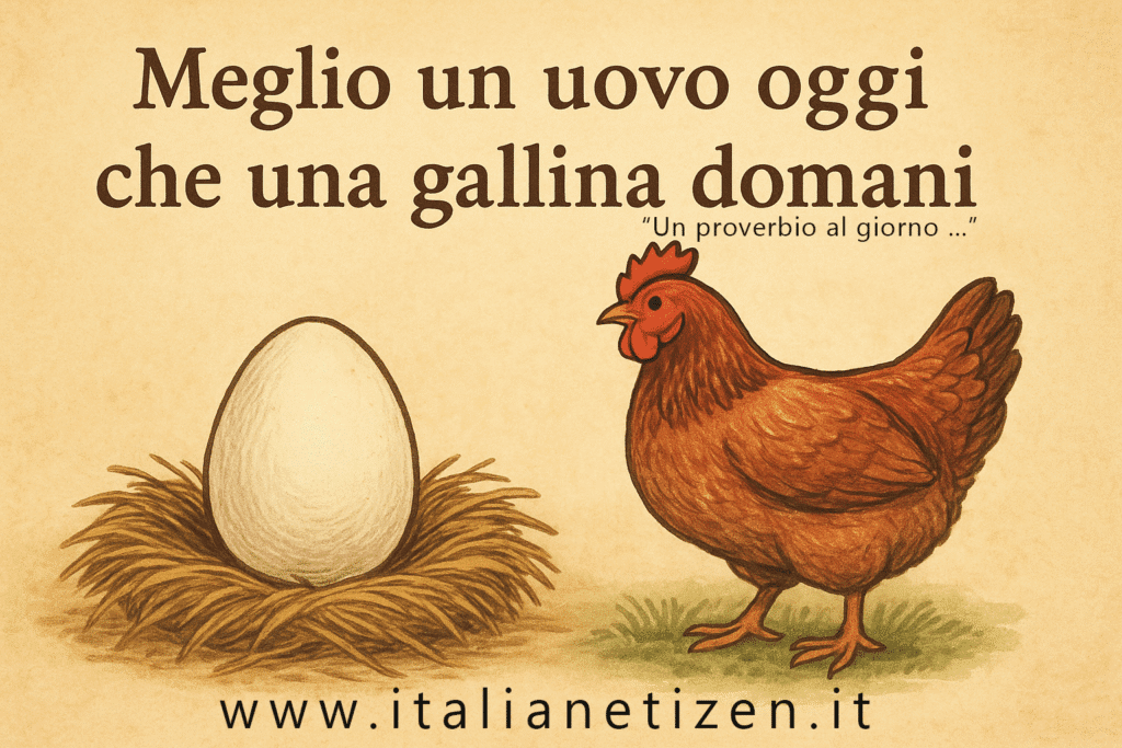 Meglio un uovo oggi che una gallina domani