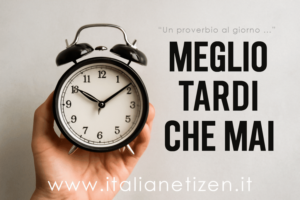 Meglio tardi che mai
