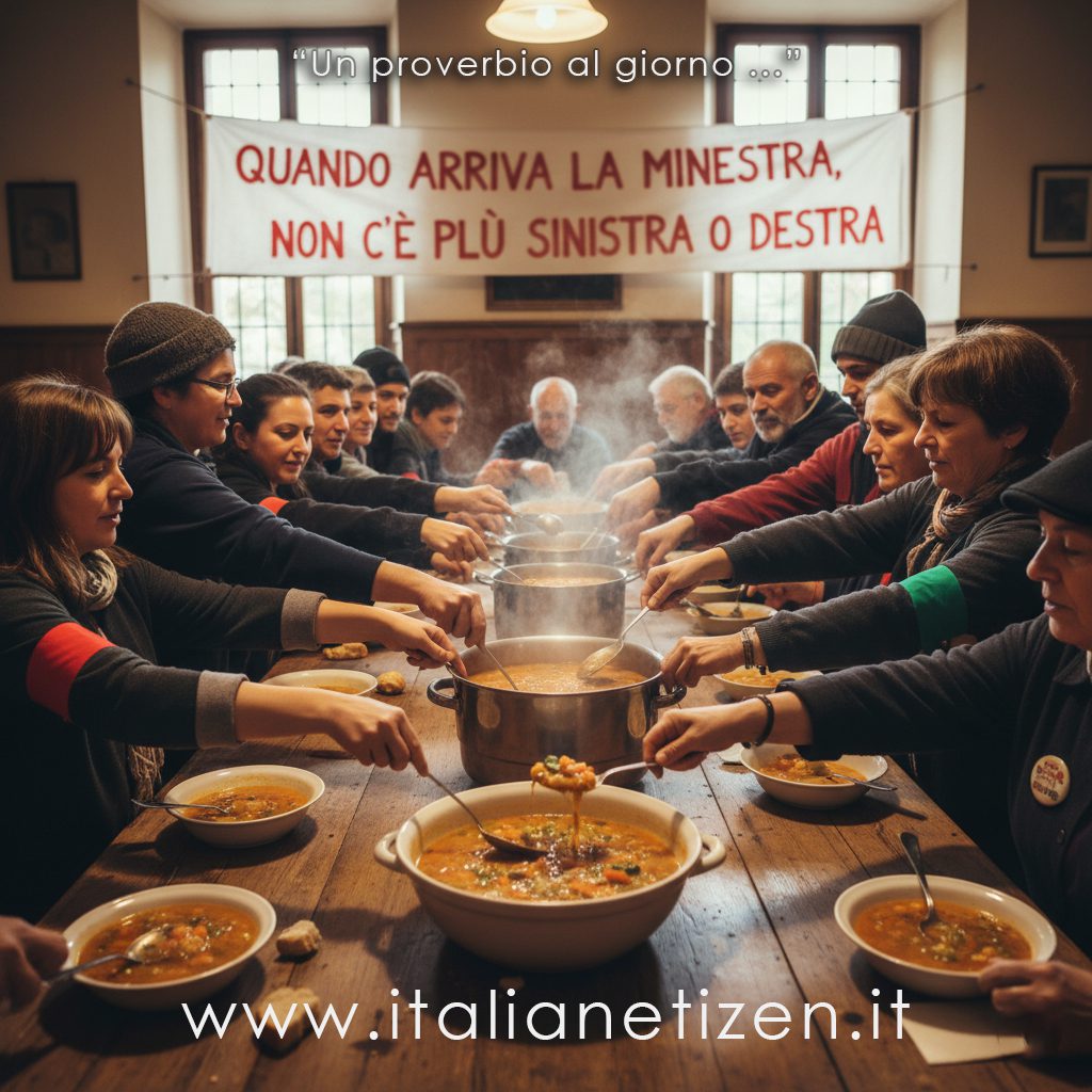 Quando arriva la minestra, non c’è più sinistra o destra