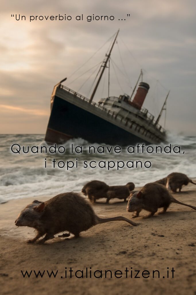 Quando la nave affonda, i topi scappano