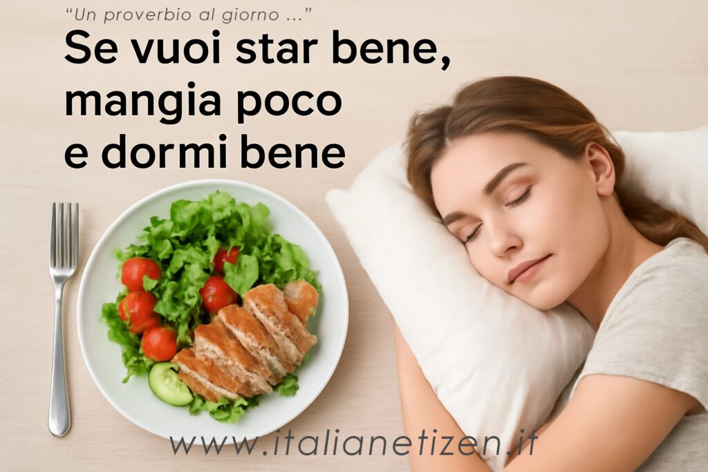 Se vuoi star bene, mangia poco e dormi bene