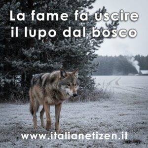 Scopri di più sull'articolo La fame fa uscire il lupo dal bosco
