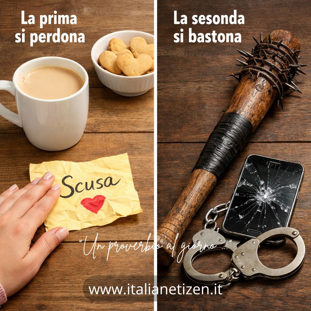 La prima si perdona, la seconda si bastona