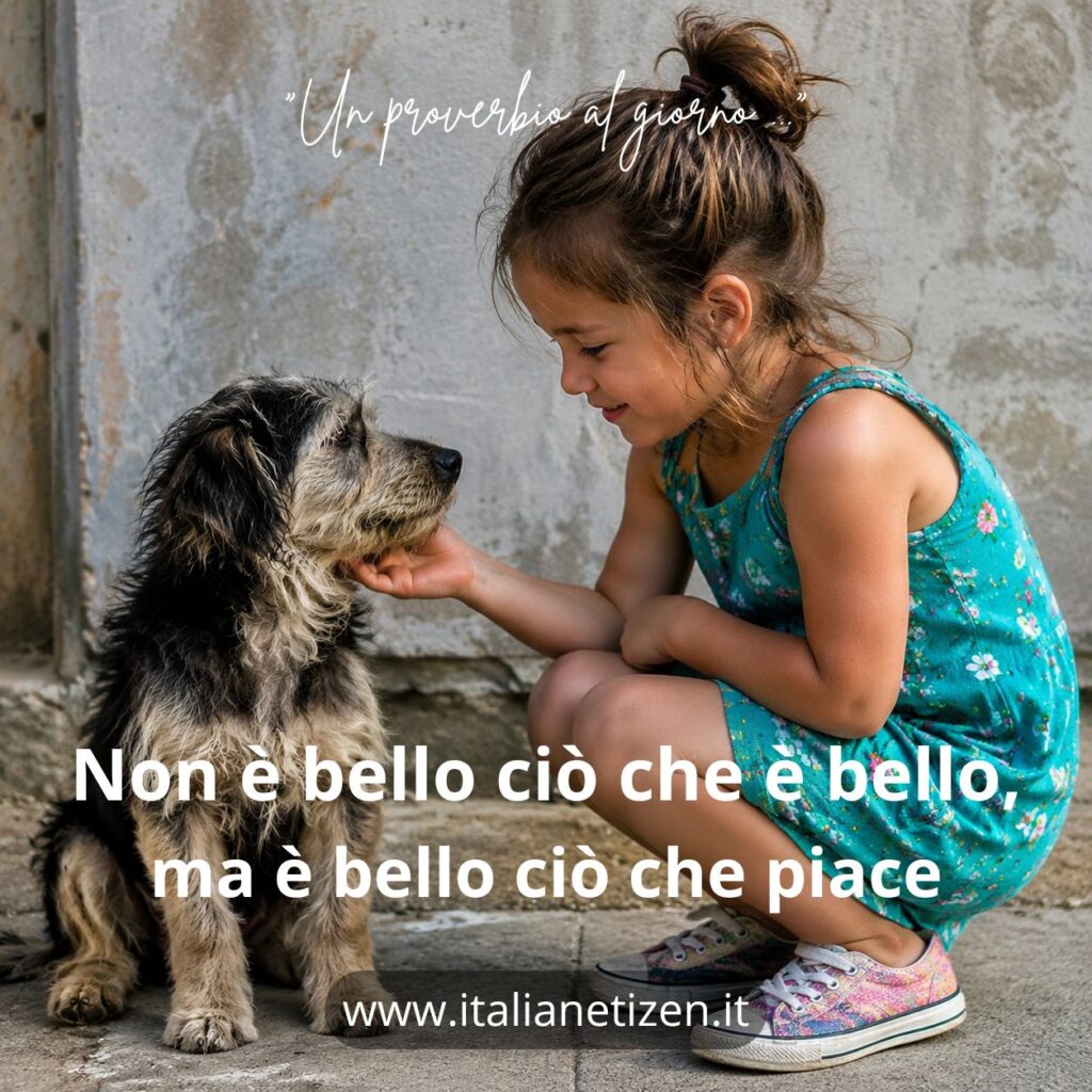 Non è bello ciò che è bello, ma è bello ciò che piace