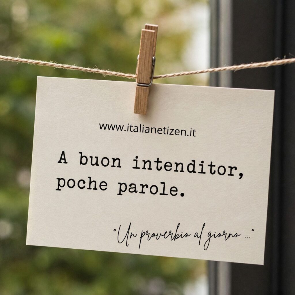 A buon intenditor, poche parole