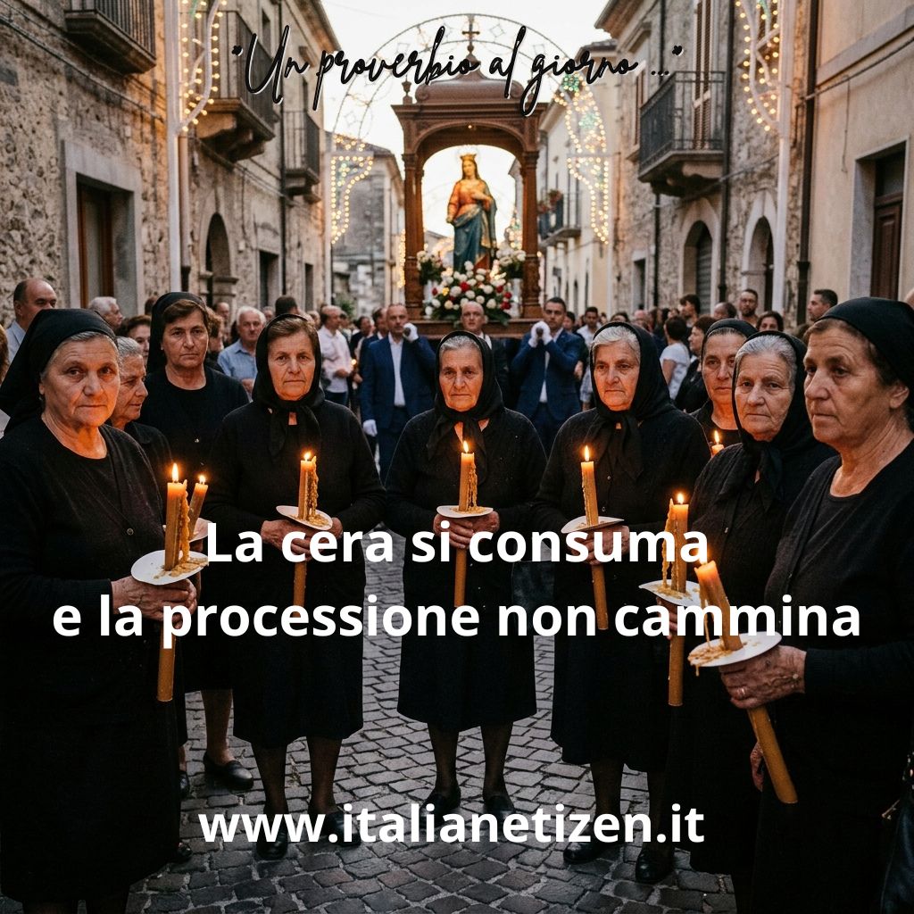La cera si consuma e la processione non cammina