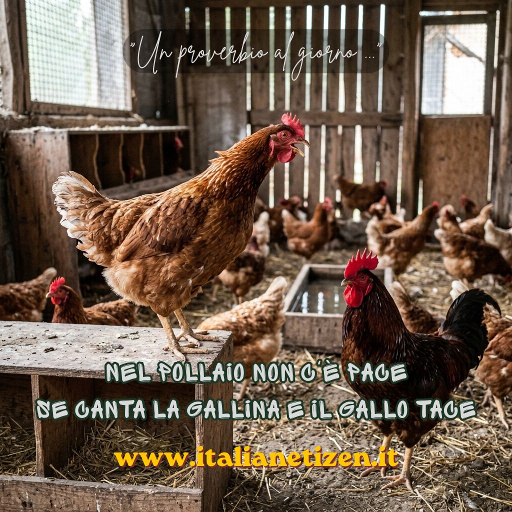 Nel pollaio non c’è pace se canta la gallina e il gallo tace